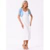 image:imageAllegra K Casual Short Sleeve Mesh Sheer Shrug for Women Open Front Cropped Cardigan BoleroLight Blue