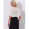 image:imageAllegra K Casual Short Sleeve Mesh Sheer Shrug for Women Open Front Cropped Cardigan BoleroWhite
