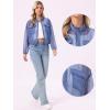 image:imageAllegra K Sheer Bomber Jacket for Womens Zip Up Long Sleeve See Through JacketsGrey Blue