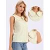 image:imageAllegra K Sleeveless Button Down Shirt for Women Peter Pan Collar Casual Tank Tops for Work Classic BlousesApricot