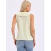 image:imageAllegra K Sleeveless Button Down Shirt for Women Peter Pan Collar Casual Tank Tops for Work Classic BlousesApricot