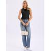 image:imageAllegra K Sleeveless Button Down Shirt for Women Peter Pan Collar Casual Tank Tops for Work Classic BlousesBlack