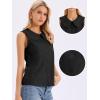 image:imageAllegra K Sleeveless Button Down Shirt for Women Peter Pan Collar Casual Tank Tops for Work Classic BlousesBlack