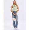 image:imageAllegra K Sleeveless Button Down Shirt for Women Peter Pan Collar Casual Tank Tops for Work Classic BlousesGreen