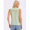 image:imageAllegra K Sleeveless Button Down Shirt for Women Peter Pan Collar Casual Tank Tops for Work Classic BlousesGreen