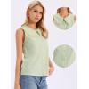 image:imageAllegra K Sleeveless Button Down Shirt for Women Peter Pan Collar Casual Tank Tops for Work Classic BlousesGreen
