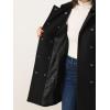 image:imageAllegra K Winter Trench Coat for Women Overcoat Belted Outwear Double Breasted Mid Long Pea CoatBlack