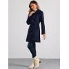 image:imageAllegra K Winter Trench Coat for Women Overcoat Belted Outwear Double Breasted Mid Long Pea CoatDark Blue