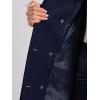 image:imageAllegra K Winter Trench Coat for Women Overcoat Belted Outwear Double Breasted Mid Long Pea CoatDark Blue