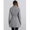 image:imageAllegra K Winter Trench Coat for Women Overcoat Belted Outwear Double Breasted Mid Long Pea CoatGrey