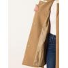 image:imageAllegra K Winter Trench Coat for Women Overcoat Belted Outwear Double Breasted Mid Long Pea CoatKhaki