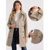 image:imageAllegra K Winter Trench Coat for Women Overcoat Belted Outwear Double Breasted Mid Long Pea CoatLight Brown