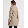 image:imageAllegra K Winter Trench Coat for Women Overcoat Belted Outwear Double Breasted Mid Long Pea CoatLight Brown