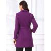 image:imageAllegra K Winter Trench Coat for Women Overcoat Belted Outwear Double Breasted Mid Long Pea CoatPurple