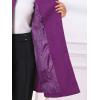 image:imageAllegra K Winter Trench Coat for Women Overcoat Belted Outwear Double Breasted Mid Long Pea CoatPurple