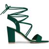 image:imageAllegra K Womens Lace Up Block High Heels Green Sandal  9 m US