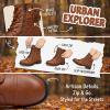 image:imageAllegra K Womens Laceup Ankle Boots Side Zipper Buckle Block Heel Combat BootsBrown