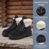 image:imageAllegra K Womens Laceup Ankle Boots Warm Block Heel Snow BootsBlack