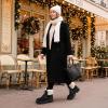 image:imageAllegra K Womens Laceup Ankle Boots Warm Block Heel Snow BootsBlack