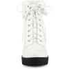image:imageAllegra K Womens Platform Foldable Chunky Heels Lace Up Ankle BootsWhite