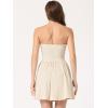 image:imageAllegra K Womens Sexy Tube Strapless Dress Sweetheart Neckline Off Shoulder 2026 Cocktail Party Mini Short DressesApricot