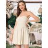 image:imageAllegra K Womens Sexy Tube Strapless Dress Sweetheart Neckline Off Shoulder 2026 Cocktail Party Mini Short DressesApricot