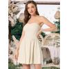 image:imageAllegra K Womens Sexy Tube Strapless Dress Sweetheart Neckline Off Shoulder 2026 Cocktail Party Mini Short DressesApricot