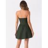 image:imageAllegra K Womens Sexy Tube Strapless Dress Sweetheart Neckline Off Shoulder 2026 Cocktail Party Mini Short DressesArmy Green