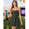 image:imageAllegra K Womens Sexy Tube Strapless Dress Sweetheart Neckline Off Shoulder 2026 Cocktail Party Mini Short DressesArmy Green