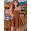 image:imageAllegra K Womens Sexy Tube Strapless Dress Sweetheart Neckline Off Shoulder 2026 Cocktail Party Mini Short DressesBrown