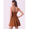 image:imageAllegra K Womens Sexy Tube Strapless Dress Sweetheart Neckline Off Shoulder 2026 Cocktail Party Mini Short DressesBrown