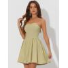 image:imageAllegra K Womens Sexy Tube Strapless Dress Sweetheart Neckline Off Shoulder 2026 Cocktail Party Mini Short DressesCamel