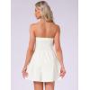 image:imageAllegra K Womens Sexy Tube Strapless Dress Sweetheart Neckline Off Shoulder 2026 Cocktail Party Mini Short DressesCream White