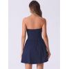 image:imageAllegra K Womens Sexy Tube Strapless Dress Sweetheart Neckline Off Shoulder 2026 Cocktail Party Mini Short DressesDark Blue