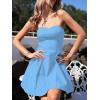 image:imageAllegra K Womens Sexy Tube Strapless Dress Sweetheart Neckline Off Shoulder 2026 Cocktail Party Mini Short DressesDenim Blue