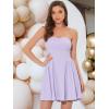 image:imageAllegra K Womens Sexy Tube Strapless Dress Sweetheart Neckline Off Shoulder 2026 Cocktail Party Mini Short DressesLight Purple