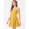 image:imageAllegra K Womens Sexy Tube Strapless Dress Sweetheart Neckline Off Shoulder 2026 Cocktail Party Mini Short DressesMustard