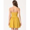 image:imageAllegra K Womens Sexy Tube Strapless Dress Sweetheart Neckline Off Shoulder 2026 Cocktail Party Mini Short DressesMustard