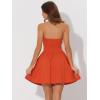 image:imageAllegra K Womens Sexy Tube Strapless Dress Sweetheart Neckline Off Shoulder 2026 Cocktail Party Mini Short DressesOrange