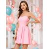 image:imageAllegra K Womens Sexy Tube Strapless Dress Sweetheart Neckline Off Shoulder 2026 Cocktail Party Mini Short DressesPink