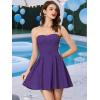 image:imageAllegra K Womens Sexy Tube Strapless Dress Sweetheart Neckline Off Shoulder 2026 Cocktail Party Mini Short DressesPurple