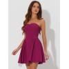 image:imageAllegra K Womens Sexy Tube Strapless Dress Sweetheart Neckline Off Shoulder 2026 Cocktail Party Mini Short DressesPurple Red
