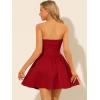 image:imageAllegra K Womens Sexy Tube Strapless Dress Sweetheart Neckline Off Shoulder 2026 Cocktail Party Mini Short DressesRed