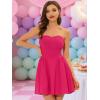 image:imageAllegra K Womens Sexy Tube Strapless Dress Sweetheart Neckline Off Shoulder 2026 Cocktail Party Mini Short DressesRose Red