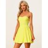 image:imageAllegra K Womens Sexy Tube Strapless Dress Sweetheart Neckline Off Shoulder 2026 Cocktail Party Mini Short DressesYellow
