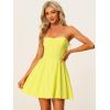 image:imageAllegra K Womens Sexy Tube Strapless Dress Sweetheart Neckline Off Shoulder 2026 Cocktail Party Mini Short DressesYellow