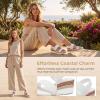 image:imageAllegra K Womens Solid Color Hollowout Platform Elastic Band SandalsWhite