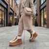 image:imageAllegra K Womens Warm Ankle Boot Laceup Flat Snow BootsBrown