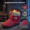 image:imageAllegra K Womens Warm Ankle Boots Hook Loop Flat Snow BootsRed
