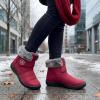 image:imageAllegra K Womens Warm Ankle Boots Hook Loop Flat Snow BootsRed
